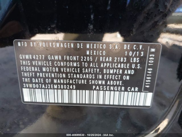 3VWD07AJ2EM380249 Volkswagen Jetta 1.8t Se