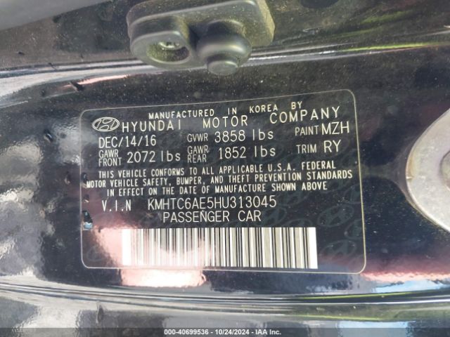 KMHTC6AE5HU313045 Hyundai Veloster Turbo