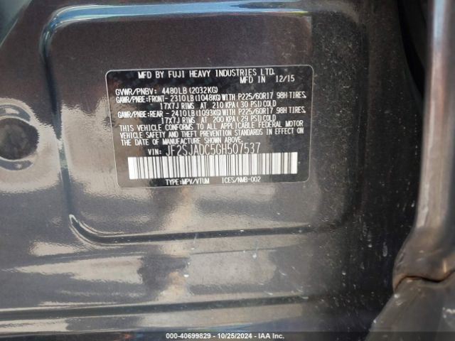 JF2SJADC5GH507537 Subaru Forester 2.5i Premium