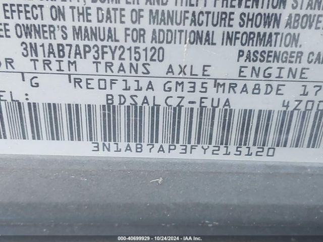 3N1AB7AP3FY215120 Nissan SENTRA S