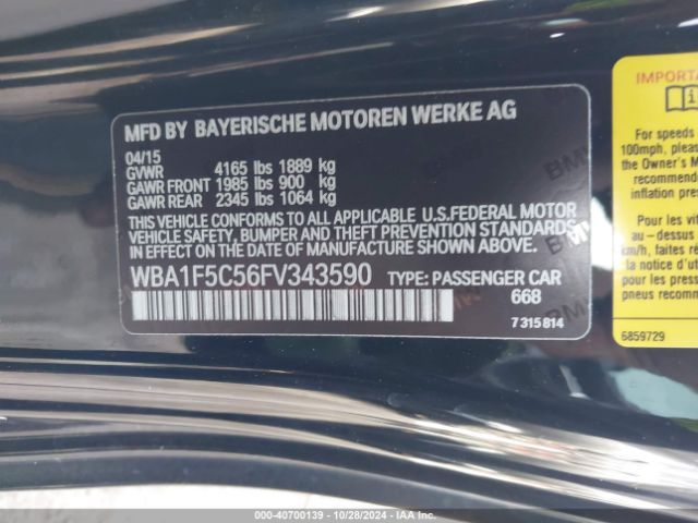 WBA1F5C56FV343590 BMW 228I