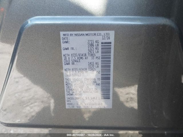 5N1DL0MM6HC515421 Infiniti QX60