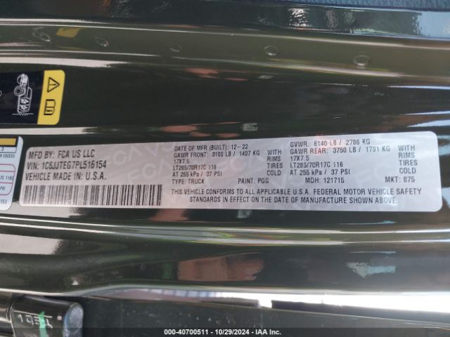 1C6JJTEG7PL516154 Jeep Gladiator Mojave 4x4