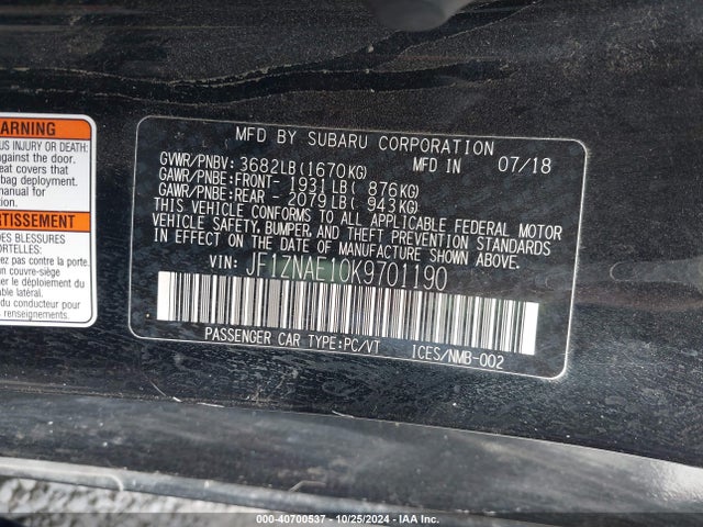 Toyota 86 Trd Se 2019 JF1ZNAE10K9701190 Image 9