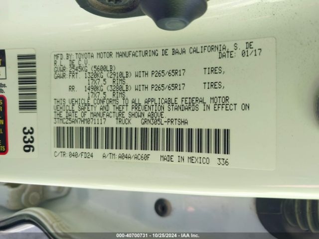 3TMCZ5AN7HM071117 Toyota Tacoma Trd Sport