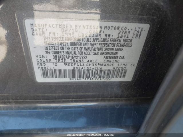 2014 NISSAN SENTRA 3N1AB7AP1EY217222 Photo 8
