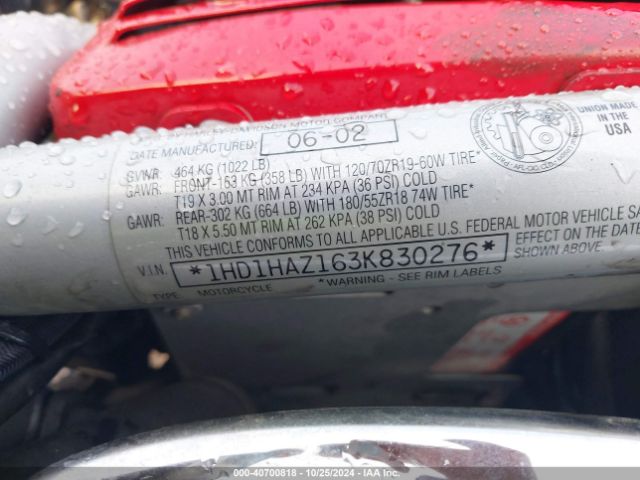 2003 HARLEY-DAVIDSON VRSCA 1HD1HAZ163K830276 Photo 9