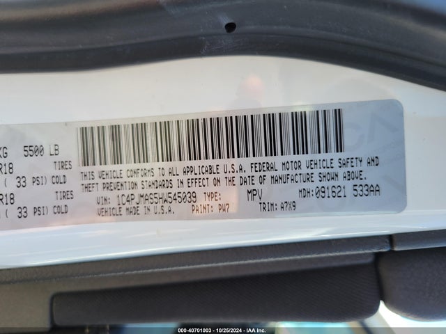 Jeep Cherokee 2017 1C4PJMAS5HW545039 Image 8