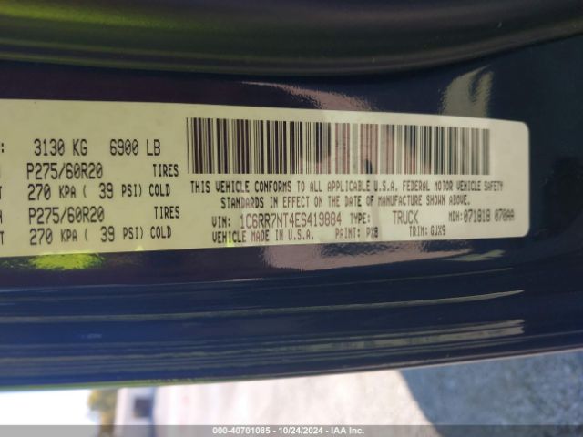 1C6RR7NT4ES419884 RAM 1500 Laramie