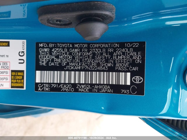 Toyota Prius Prime Limited 2022 JTDKAMFP7N3224843 Image 9