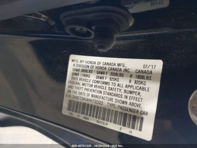 2HGFC3A54HH752323 Honda CIVIC SI
