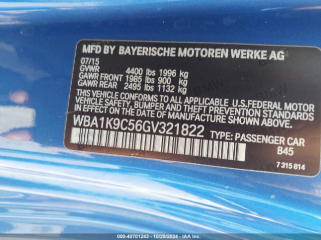 WBA1K9C56GV321822 BMW 228I