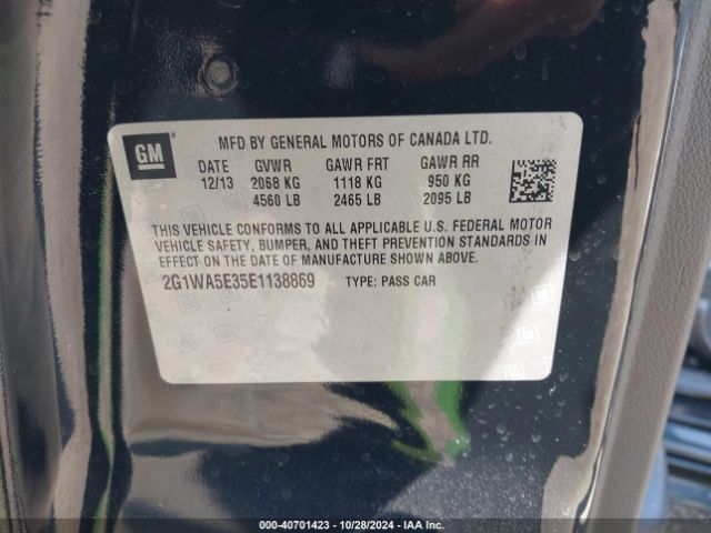 2G1WA5E35E1138869 Chevrolet Impala Limited Ls