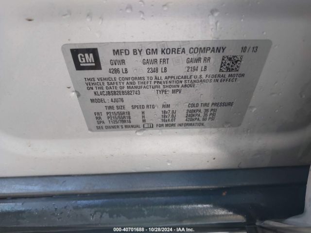 KL4CJBSB2EB582743 Buick Encore Convenience