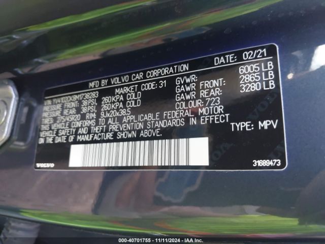 YV4102CK8M1738283 Volvo Xc90 T5 Momentum 7 Passenger
