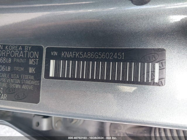 KIA FORTE LX 2016 KNAFK5A86G5602451 Image 9