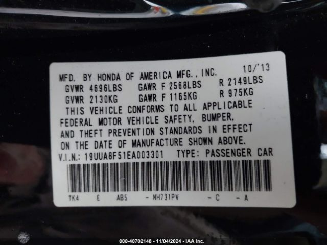 19UUA8F51EA003301 Acura Tl 3.5