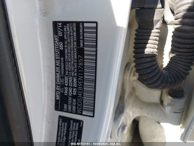 WDDSJ4EB9EN117857 Mercedes-Benz CLA 250