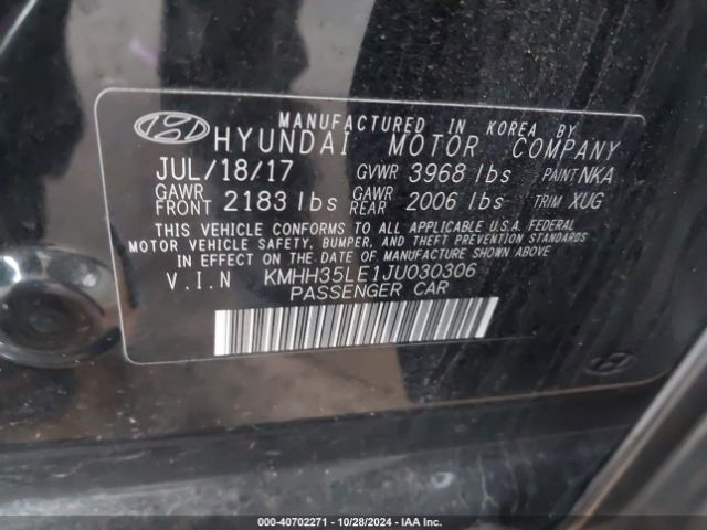 KMHH35LE1JU030306 Hyundai ELANTRA GT