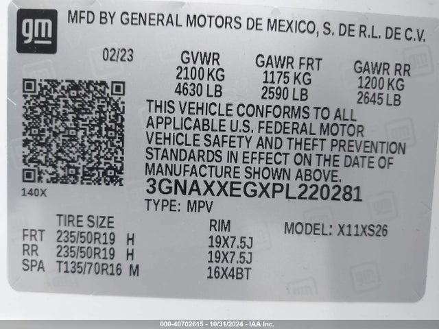 Chevrolet Equinox Awd Premier 2023 3GNAXXEGXPL220281 Image 9
