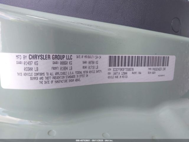 2015 FIAT 500 3C3CFFBR3FT558578 Photo 8