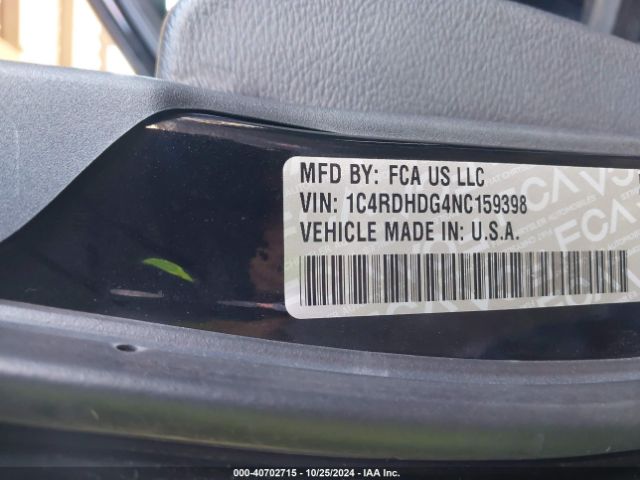 1C4RDHDG4NC159398 Dodge Durango Gt Plus Rwd
