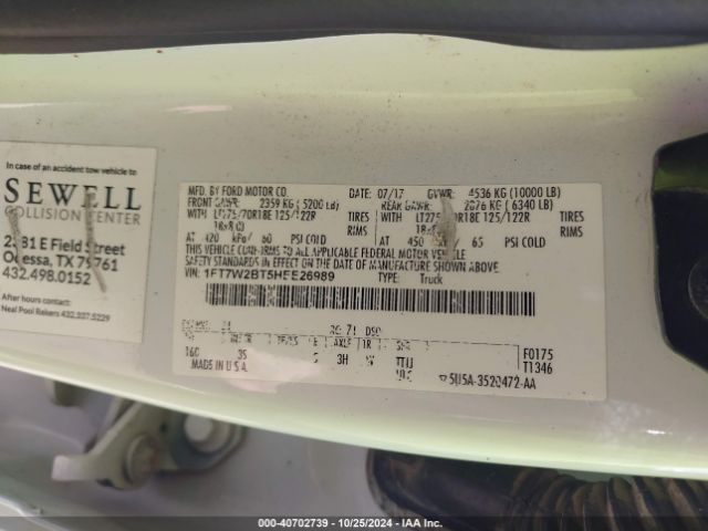 1FT7W2BT5HEE26989 Ford F-250 Xlt