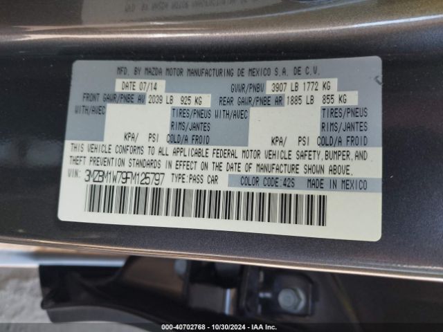 2015 MAZDA MAZDA3 3MZBM1W79FM125797 Photo 8