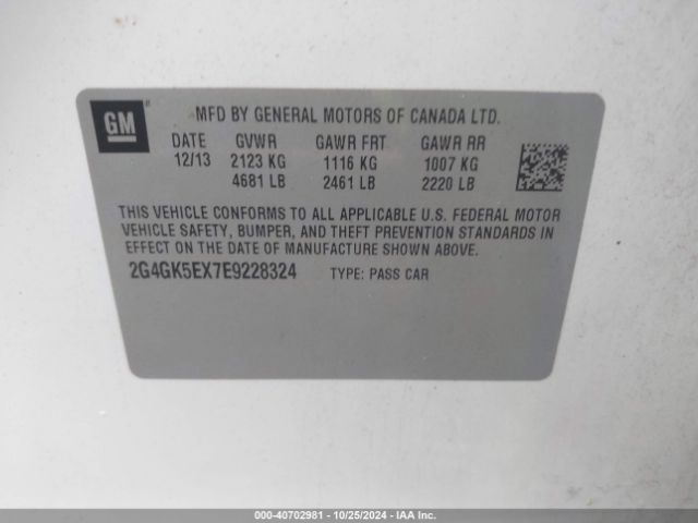 2G4GK5EX7E9228324 Buick Regal Turbo