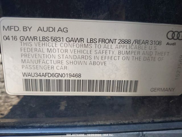 WAU34AFD6GN019468 Audi A8 L 3.0t