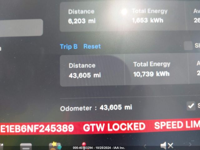 5YJ3E1EB6NF245389 Tesla Model 3 Long Range Dual Motor All-wheel Drive