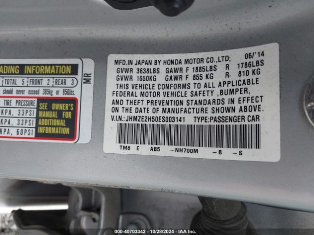 JHMZE2H50ES003141 Honda Insight Lx