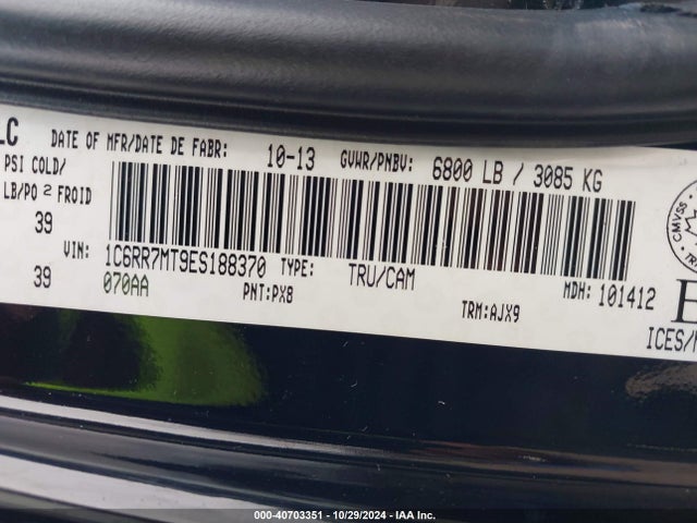 1C6RR7MT9ES188370 RAM 1500 Sport