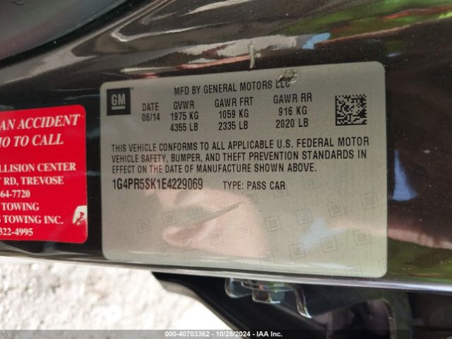 1G4PR5SK1E4229069 Buick Verano Convenience Group
