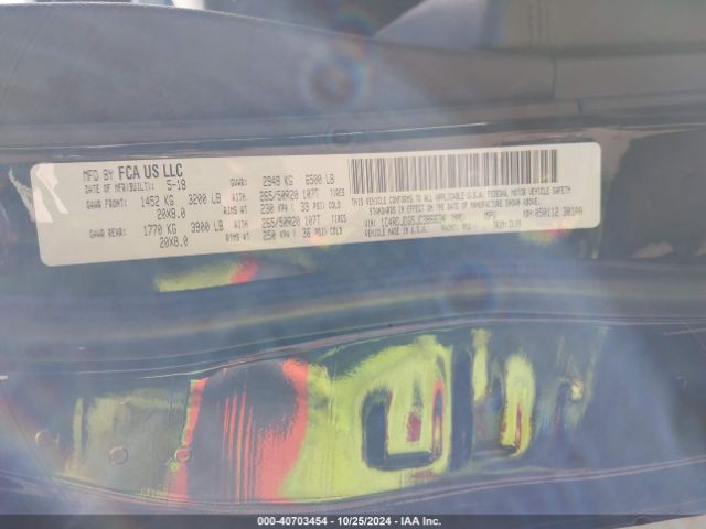 1C4RDJDG5JC386634 Dodge Durango Gt Awd