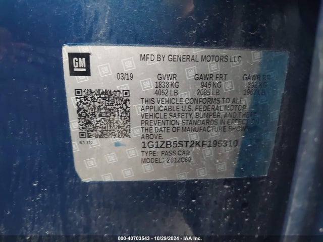 Chevrolet Malibu 1ls 2019 1G1ZB5ST2KF195310 Image 9