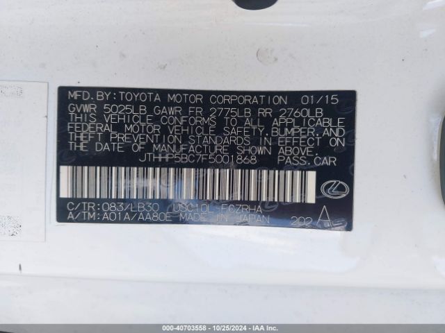 JTHHP5BC7F5001868 Lexus RC F