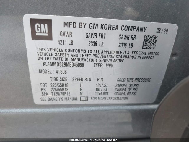 KL4MMDS29MB045096 Buick Encore Gx Fwd Select