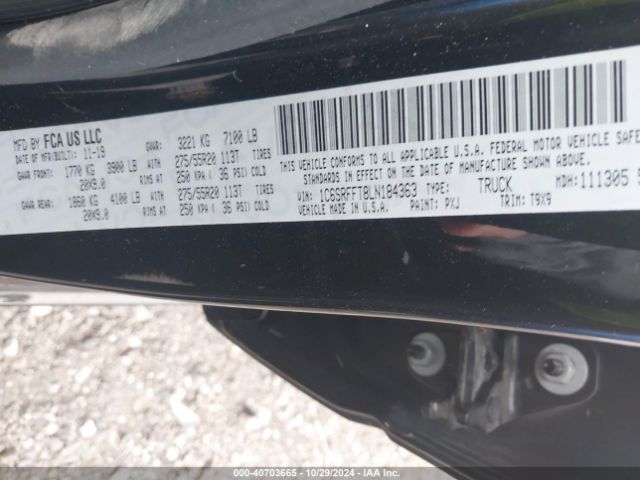 1C6SRFFT8LN184363 RAM 1500 Big Horn  4x4 5'7 Box