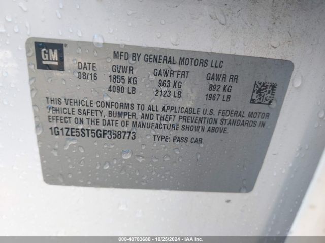 1G1ZE5ST5GF358773 Chevrolet MALIBU 1LT