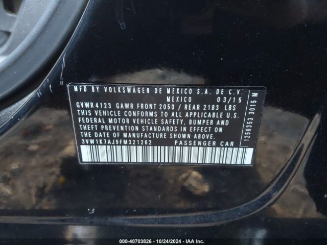 3VW1K7AJ9FM321262 Volkswagen Jetta 2.0l S