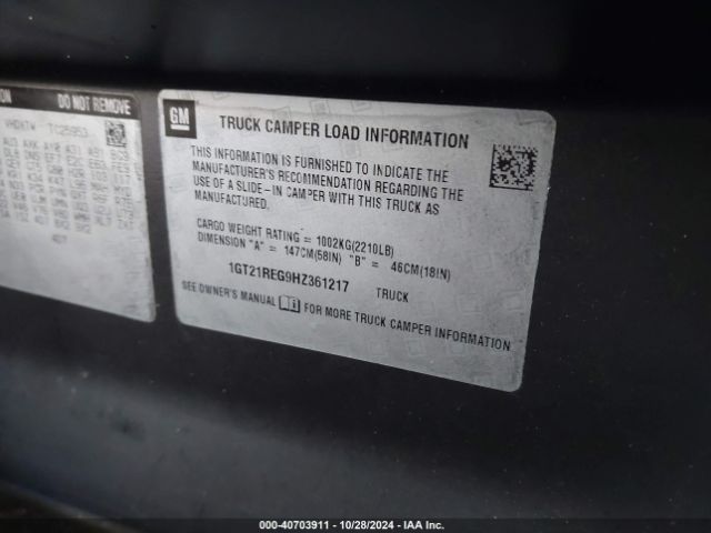 1GT21REG9HZ361217 GMC SIERRA 2500HD
