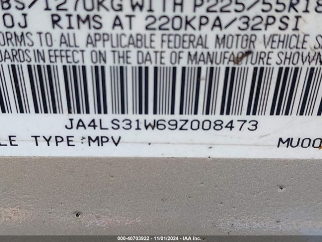 2009 MITSUBISHI OUTLANDER JA4LS31W69Z008473 Photo 8