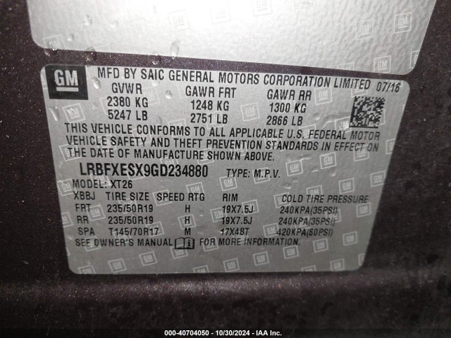 LRBFXESX9GD234880 Buick Envision Premium I