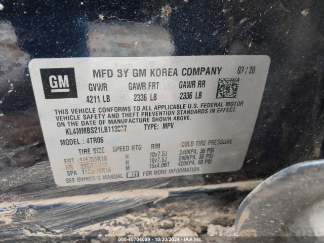 KL4MMBS21LB113877 Buick Encore Gx Fwd Preferred