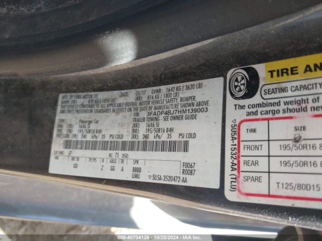 3FADP4BJ7HM139003 Ford FIESTA SE