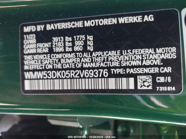 WMW53DK05R2V69376 Mini COOPER S