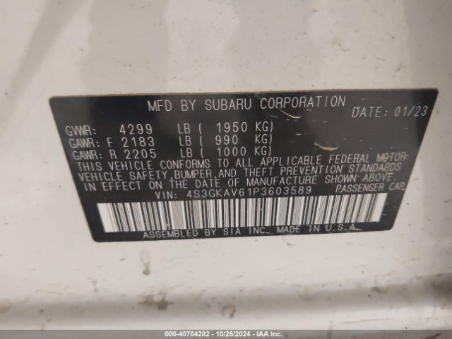 4S3GKAV61P3603589 Subaru Impreza Premium