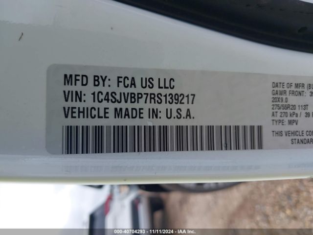 1C4SJVBP7RS139217 Jeep Wagoneer Series Ii 4x4