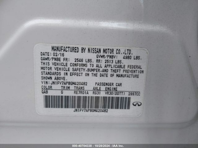 JN1FV7AP8GM420482 Infiniti Q50 3.0t Red Sport 400